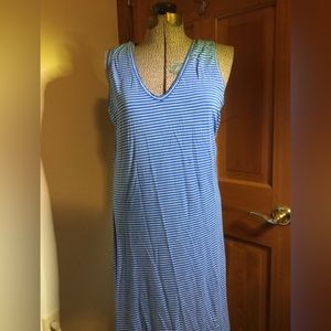 Sz XL VINEYARD VINES ble whit strip stretch sundress, maxi